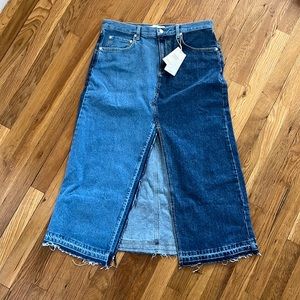 Denim midi skirt from mango